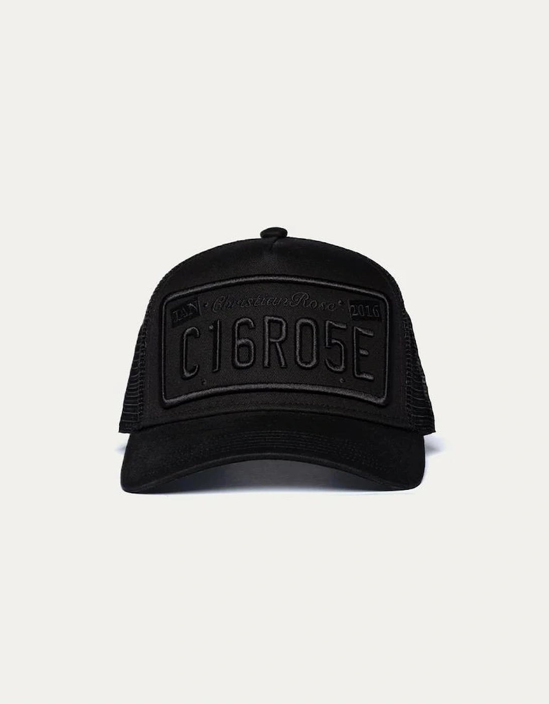 Private plate trucker cap - Black/Black