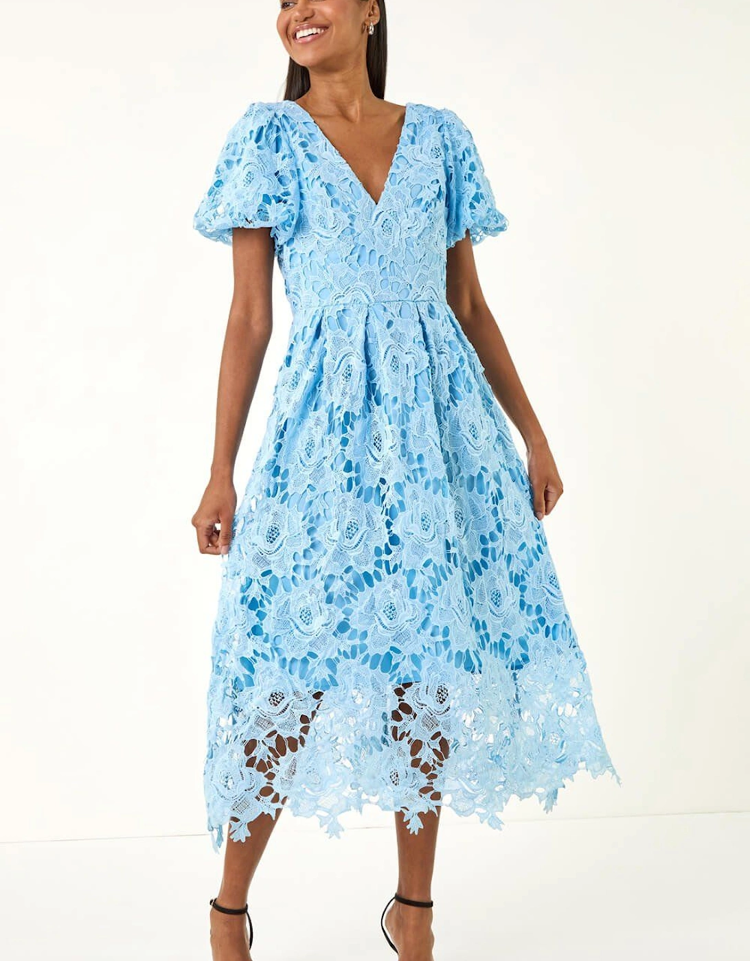 Premium Crochet Lace Midi Dress, 2 of 1