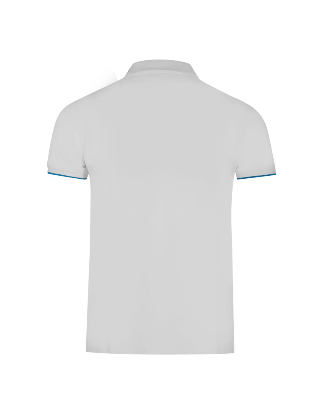 Roberto Cavalli Blue Logo White Polo Shirt