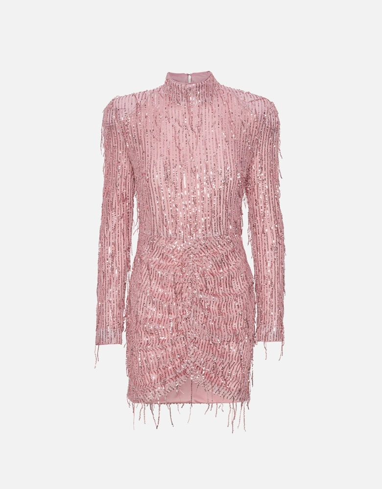 Sequin Fringe Mini Dress