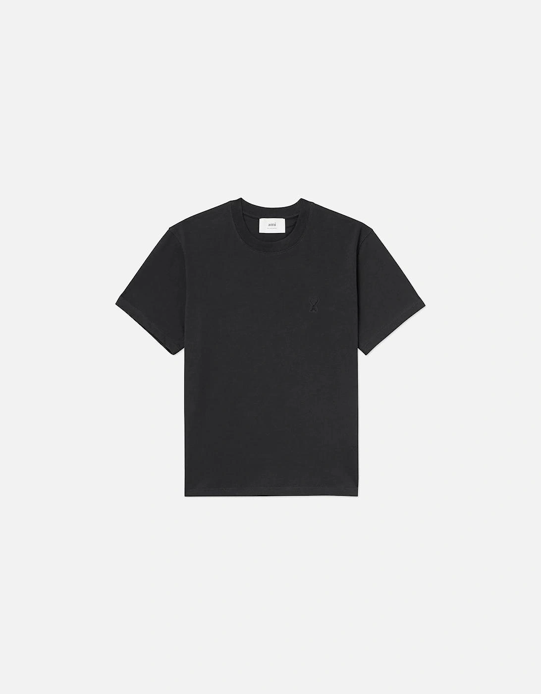 Men's Ami Paris Embossed Logo T Shirt Black - Size: 36