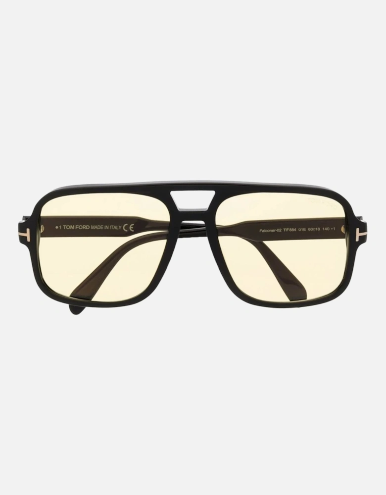 FALCONER 02 SHINY BLACK SUNGLASSES