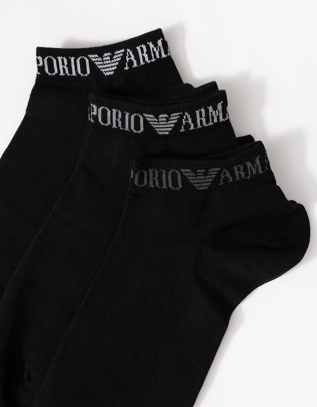 Mens 3-Pack Trainer Socks - Black MC061