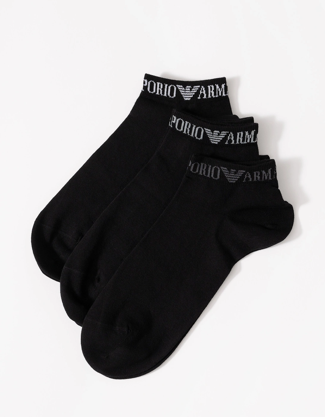 Mens 3-Pack Trainer Socks - Black MC061