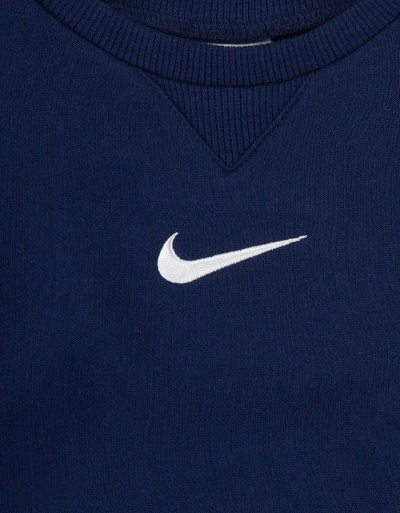 Kids Unisex Fleece Crew Neck Tracksuit Navy