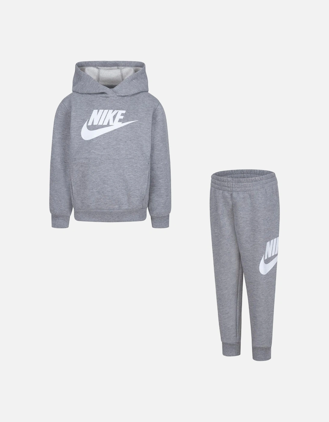 Kids Unisex Fleece Hooded Tracksuit Grey, 4 of 3