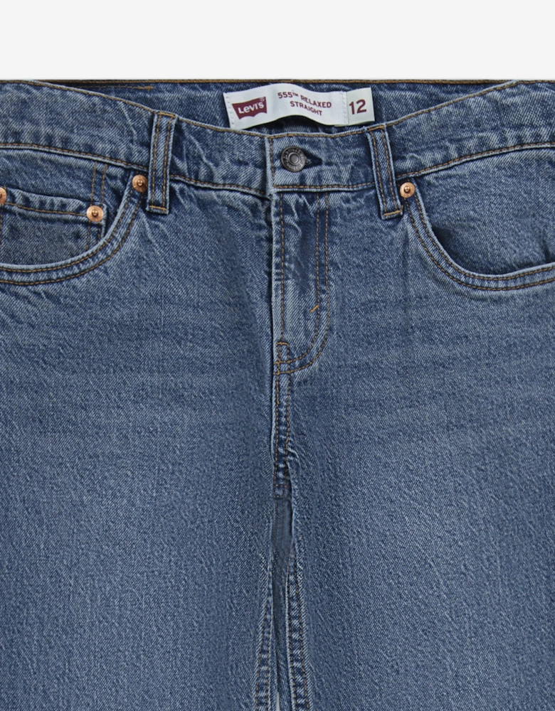 Boys 555 Relaxed Straight Jeans in Blue