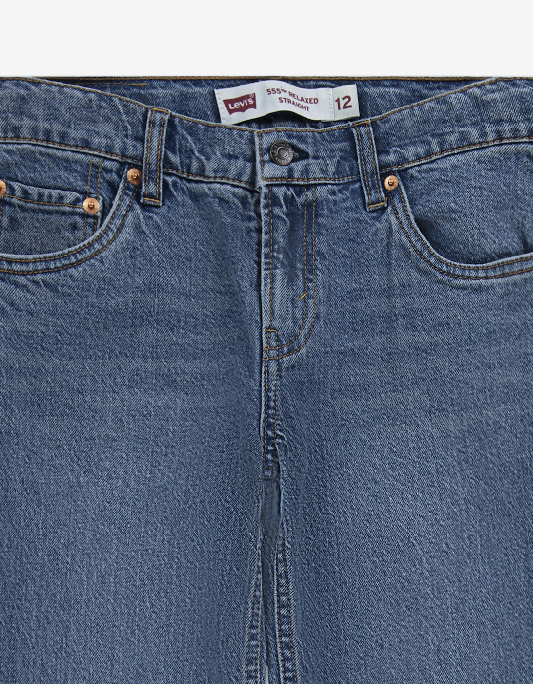 Boys 555 Relaxed Straight Jeans in Blue