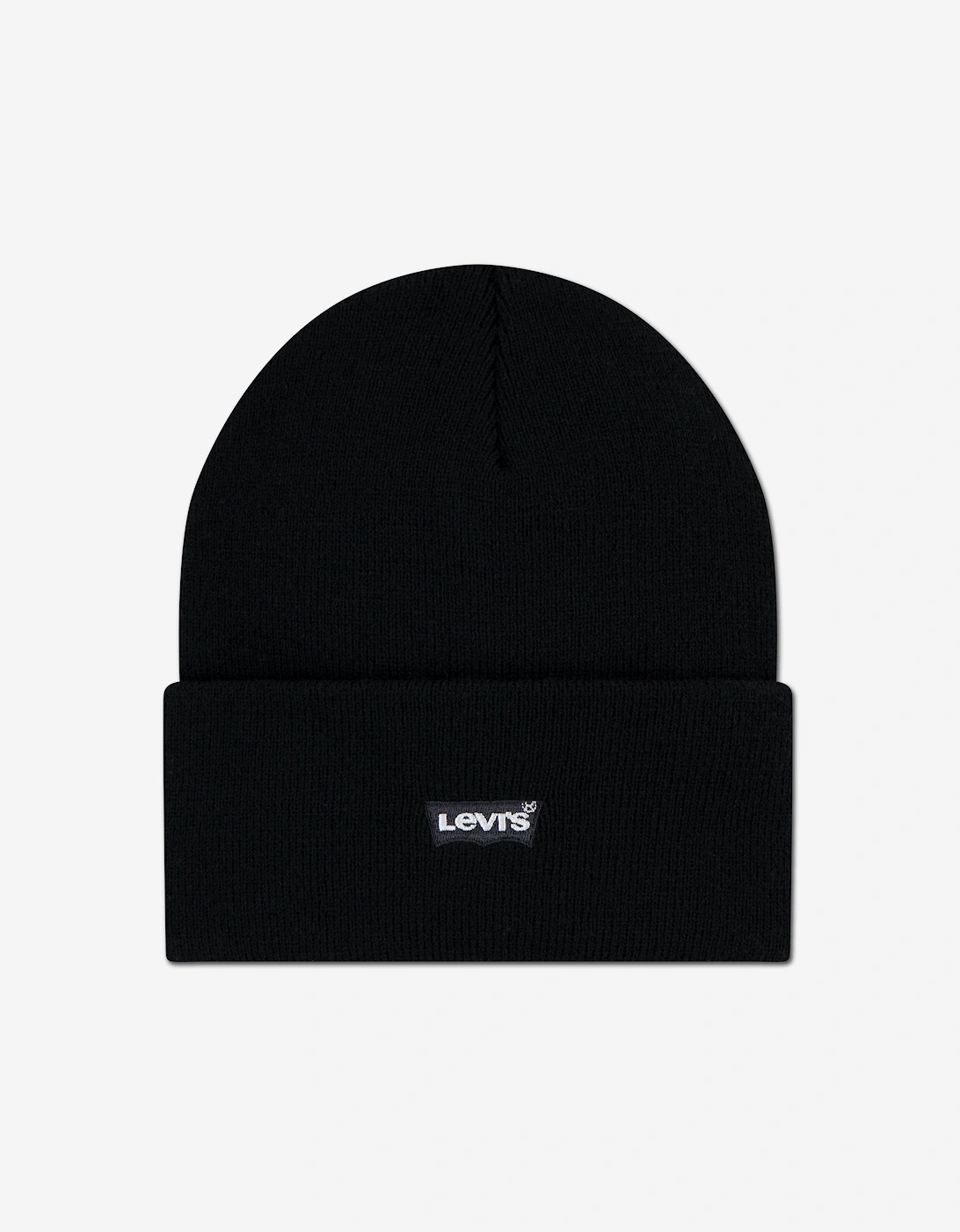Boys Tonal Embroidered Beanie in Black, 5 of 4