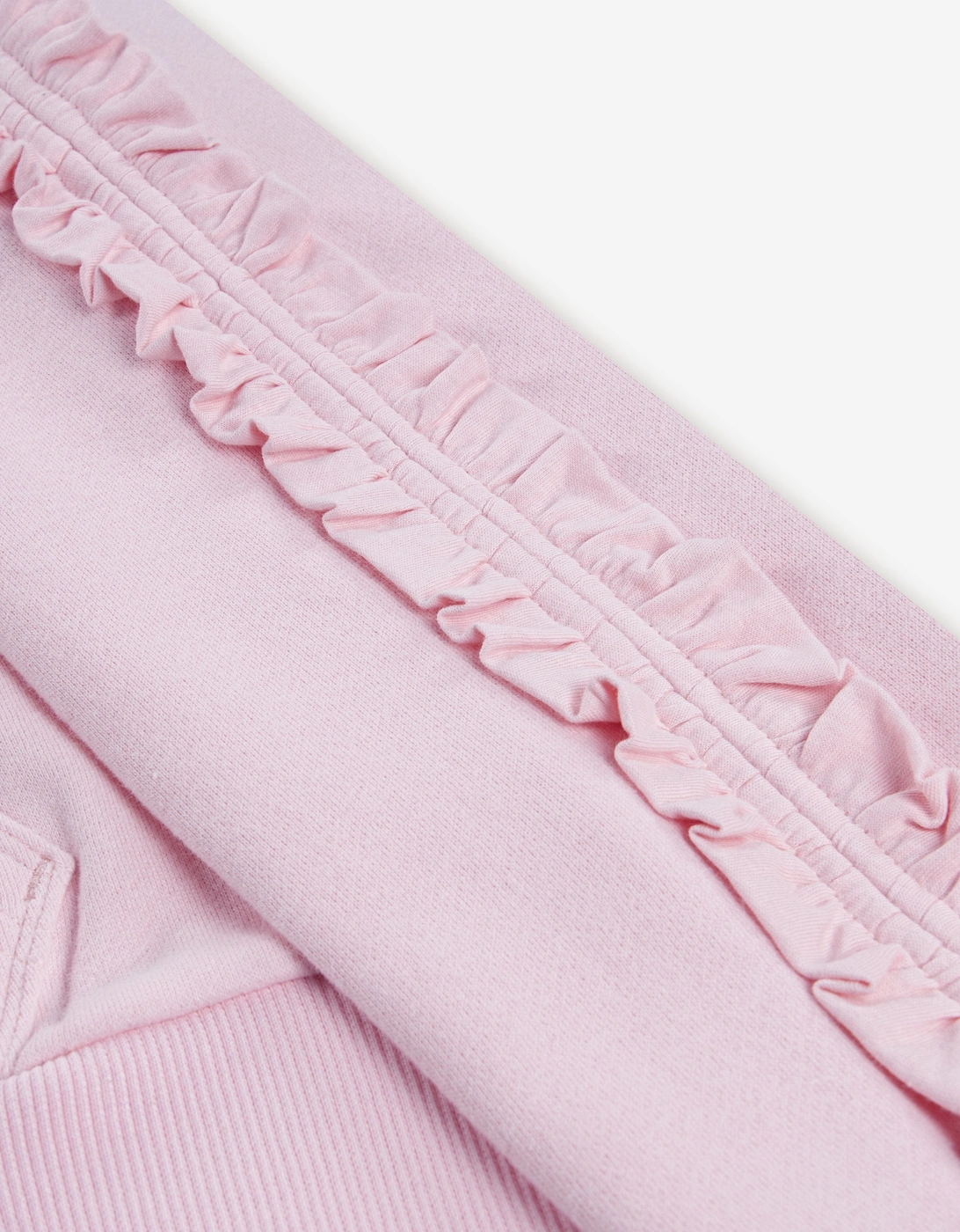 Girls Ruffle Hoodie in Pink