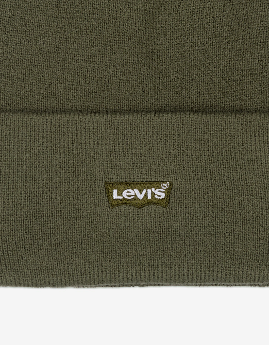 Boys Tonal Embroidered Beanie in Green