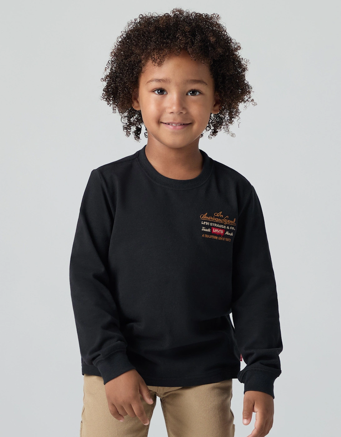 Boys Legendary Long Sleeve T-Shirt in Black