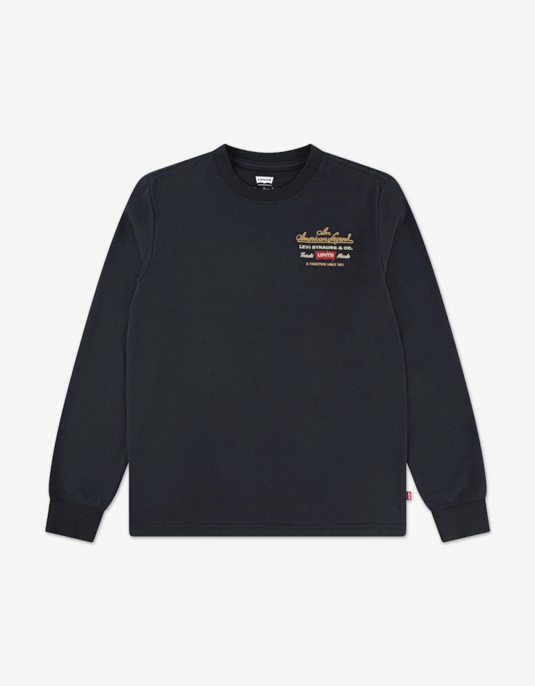Boys Legendary Long Sleeve T-Shirt in Black