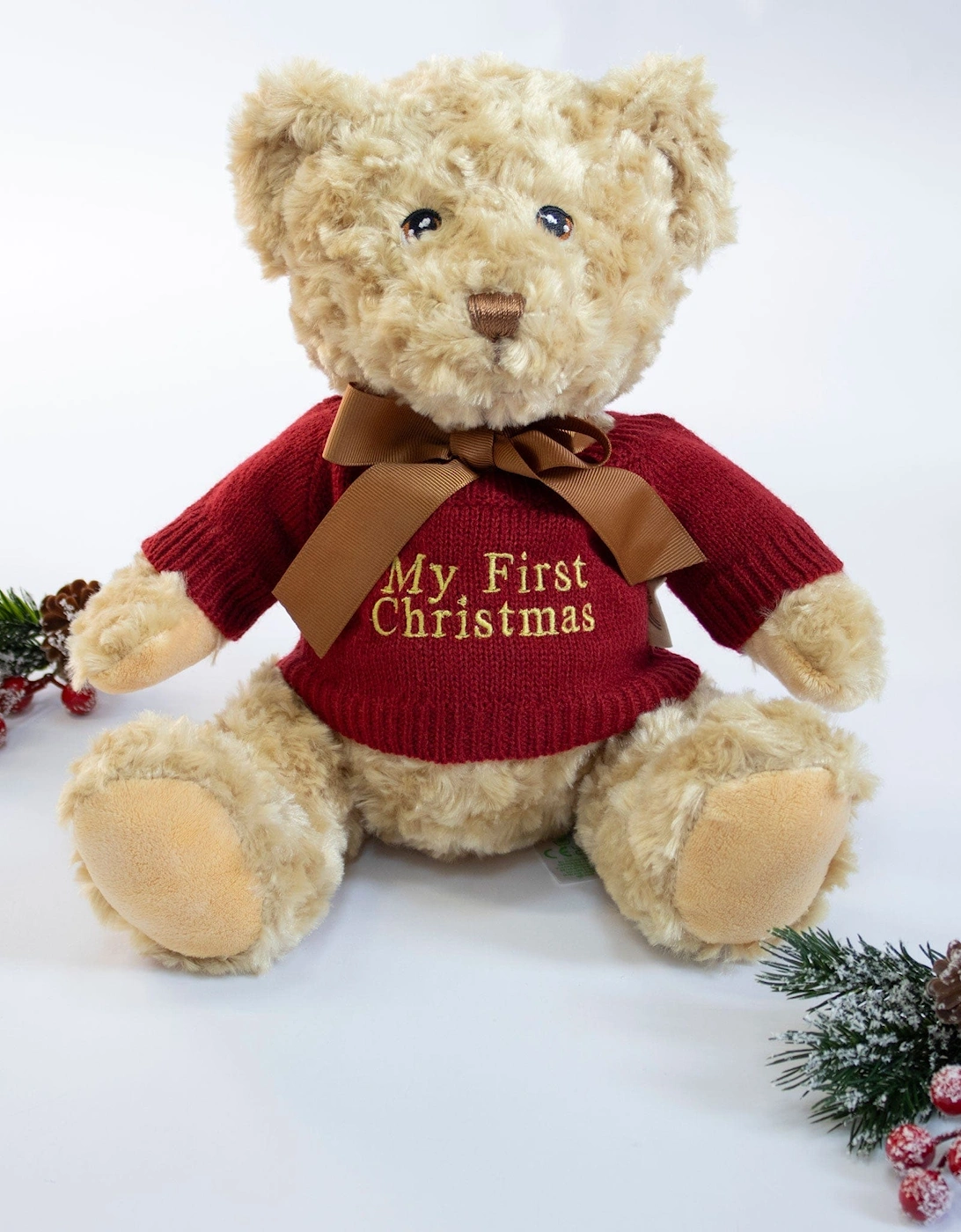 CHRISTMAS EDITION TEDDY AND 3 PIECE KNIT OUTFIT SET