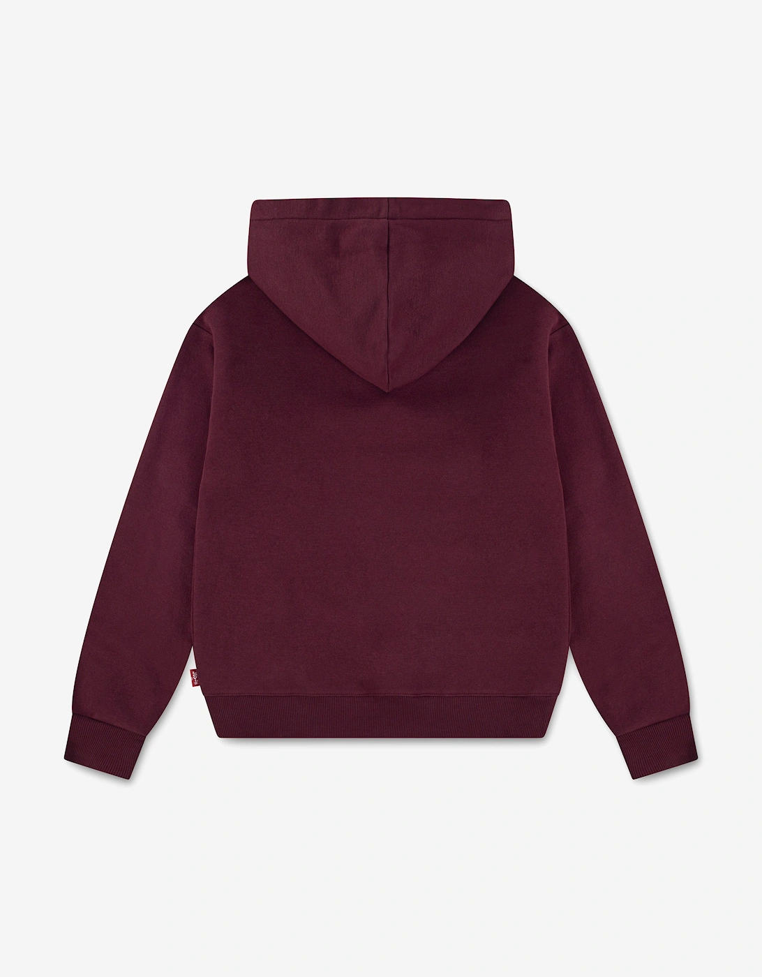 Girls Batwing Patch Hoodie in Red