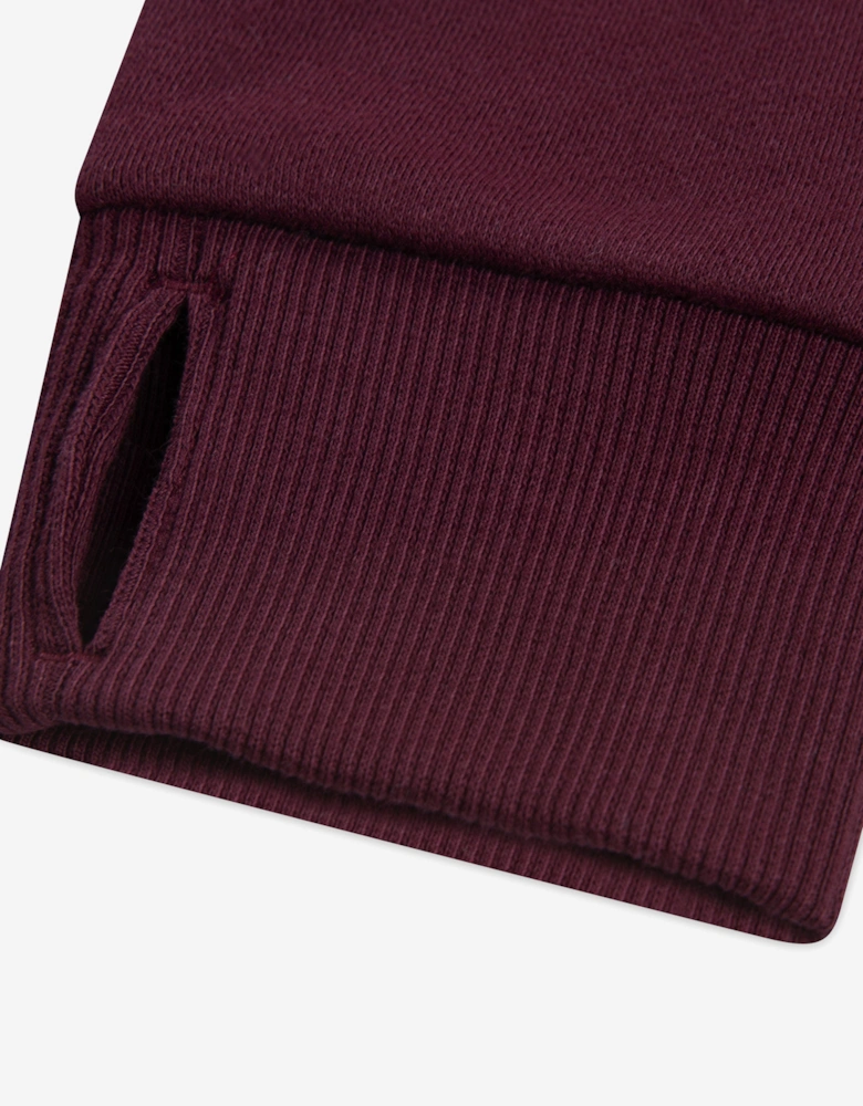 Girls Batwing Patch Hoodie in Red