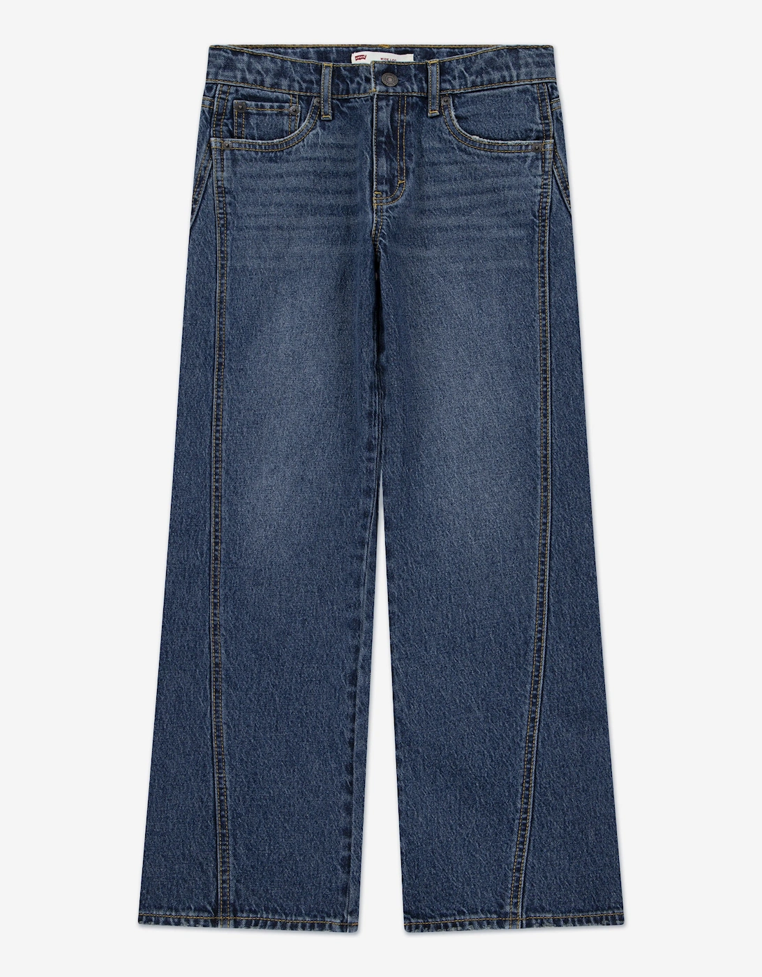 Levis Girls Blue Levi's Wide Leg Jeans With Seaming In  5 Years Size 5 Yrs Kids