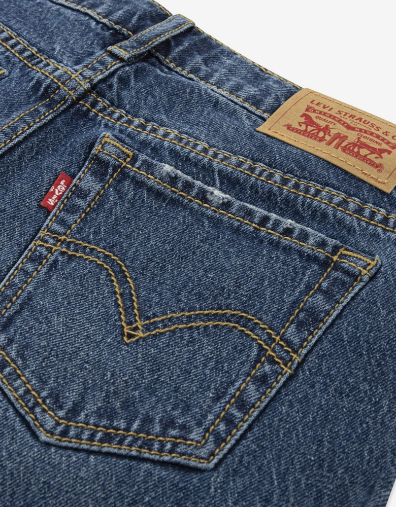 Girls Wide Leg Jeans with Seaming in Blue