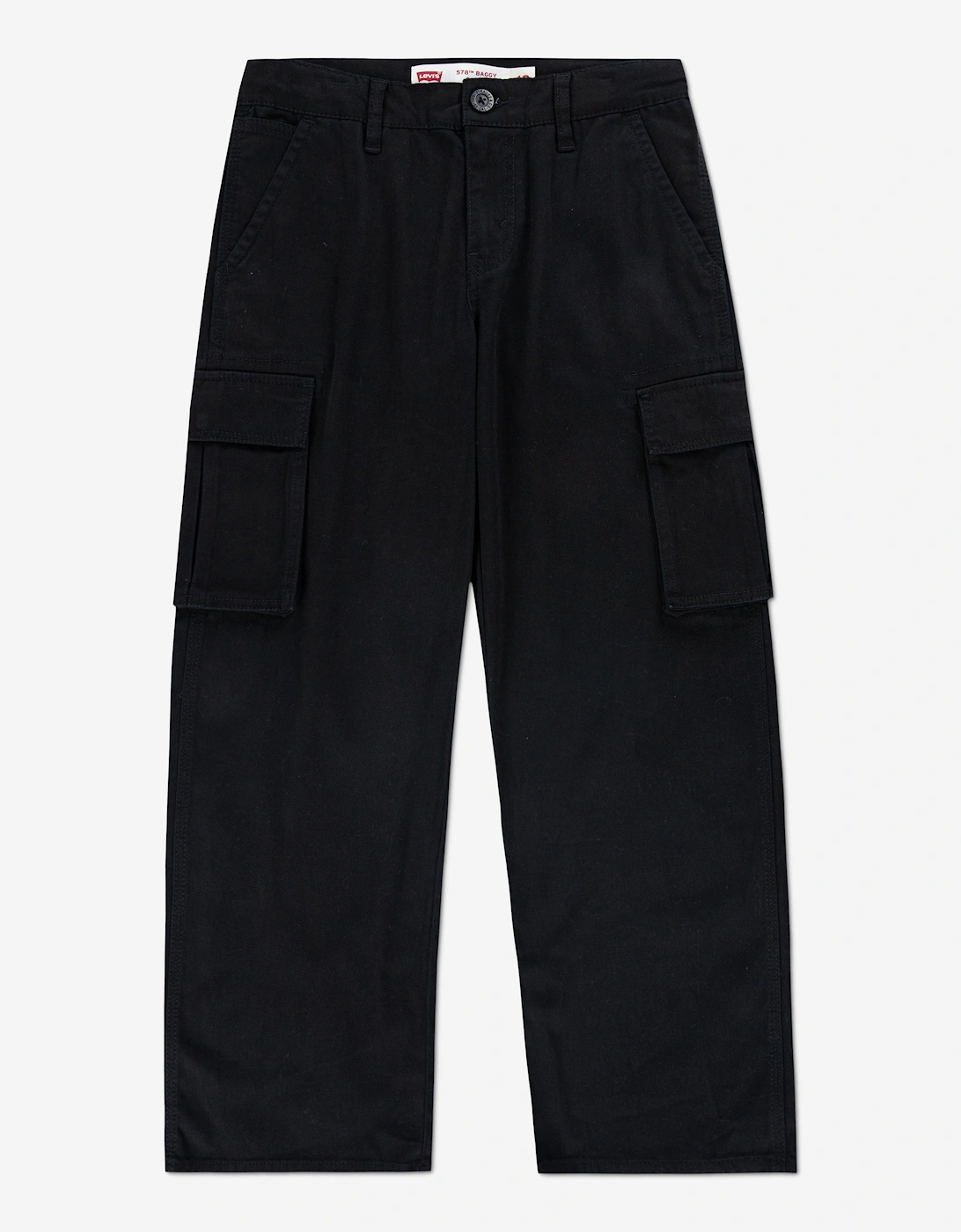 Boys 578 Baggy Fit Cargo Pants in Black, 5 of 4