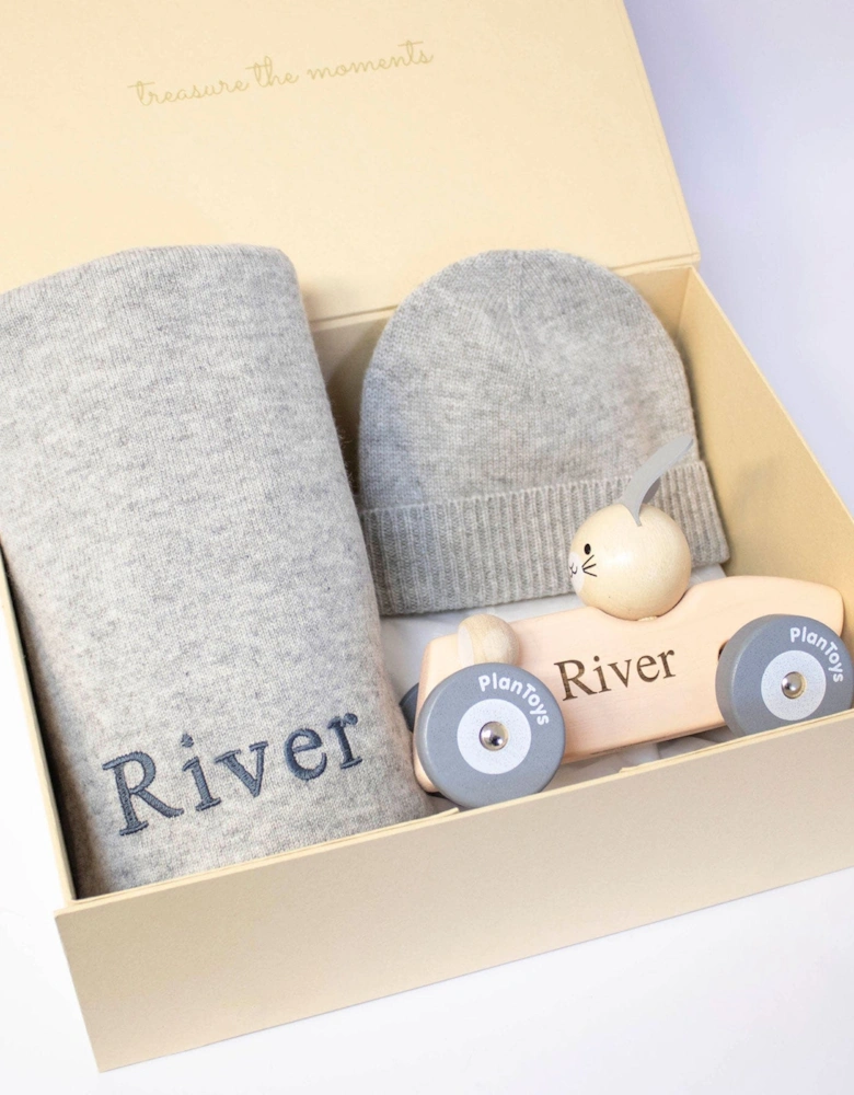 CLASSIC CASHMERE RACING CAR SET - BUNNY