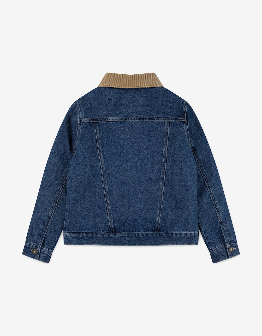 Boys Quilted Lined Trucker Jacket in Blue