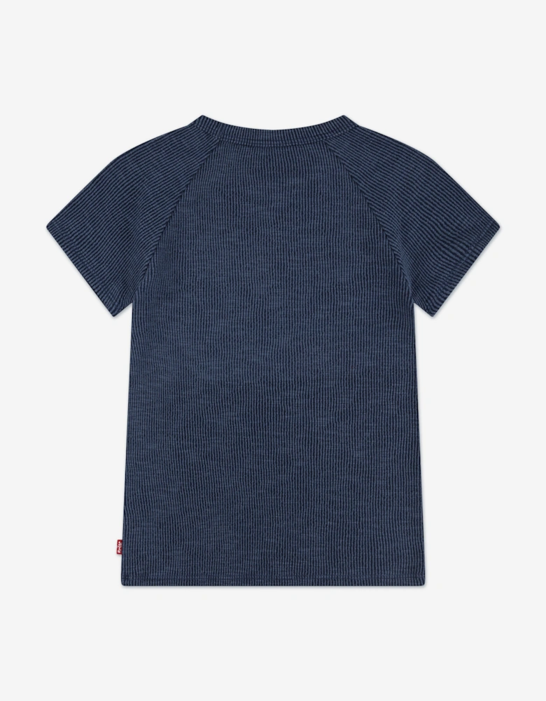 Girls Logo Raglan Top in Blue