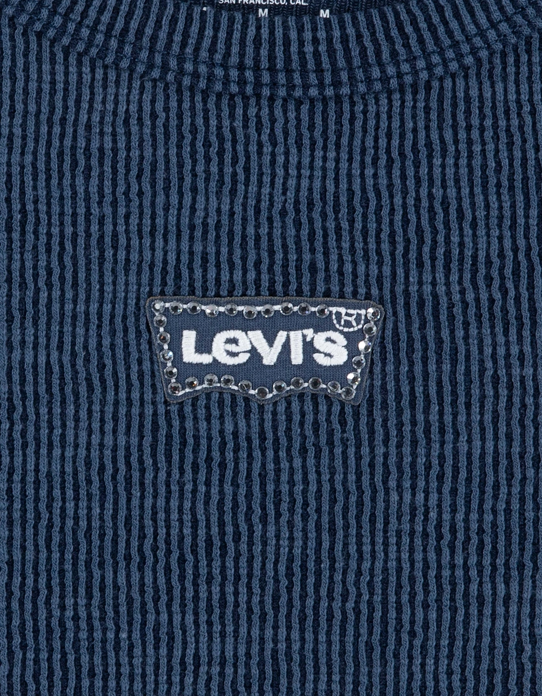 Girls Logo Raglan Top in Blue