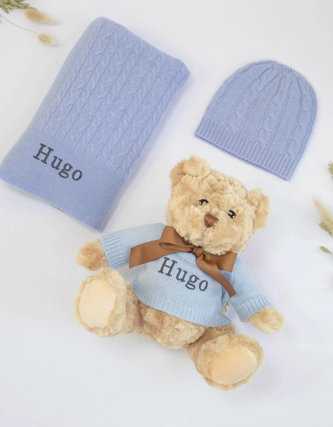 CASHMERE AND TEDDY GIFT SET - CORNFLOWER BLUE, 2 of 1