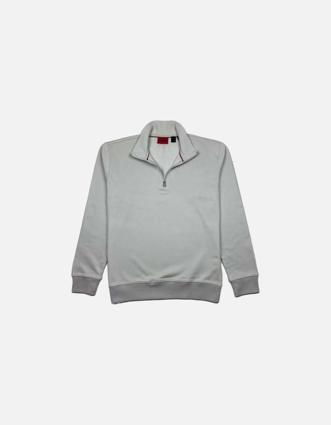 Hugo Light Grey 1/4 Zip Sweatshirt, 3 of 2
