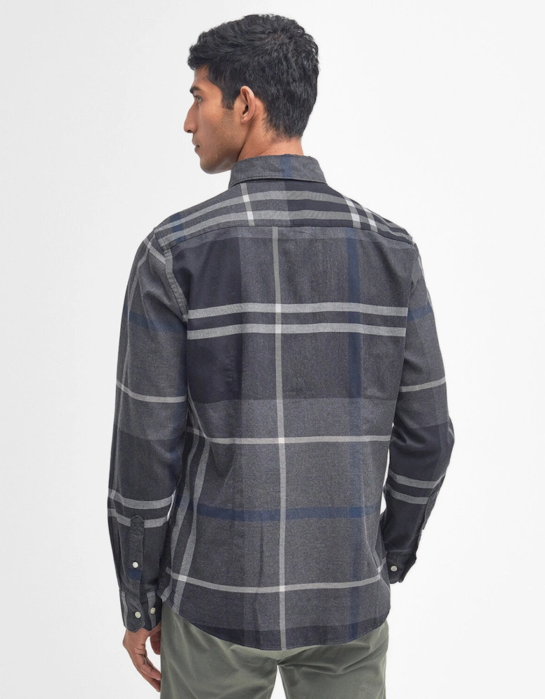 Dunoon Tailored Tartan Shirt - Graphite Black
