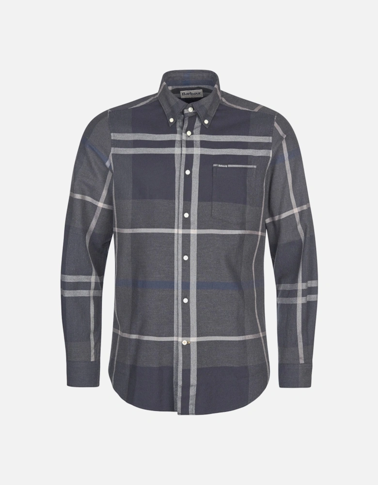 Dunoon Tailored Tartan Shirt - Graphite Black