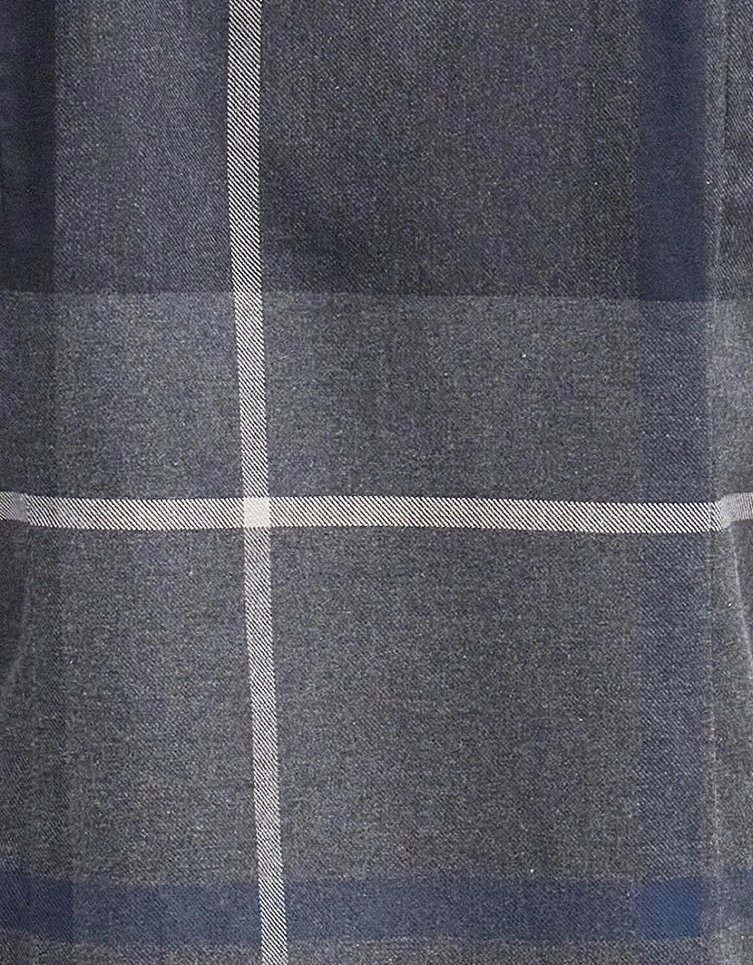 Dunoon Tailored Tartan Shirt - Graphite Black