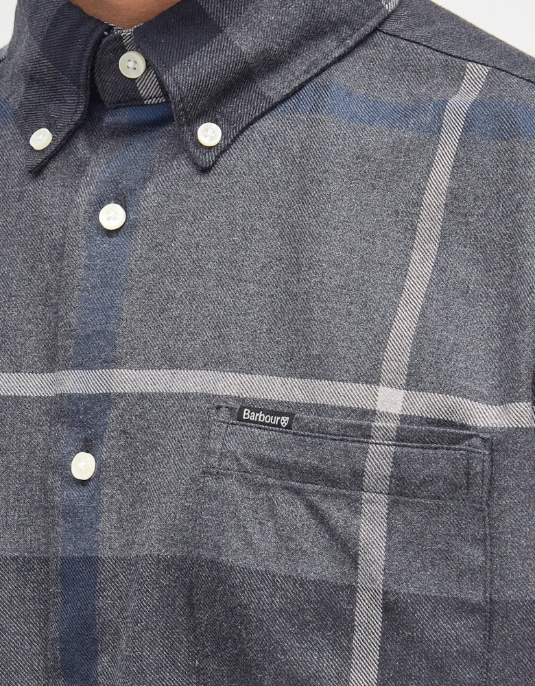 Dunoon Tailored Tartan Shirt - Graphite Black