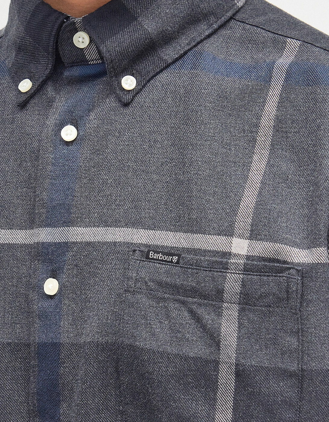 Dunoon Tailored Tartan Shirt - Graphite Black