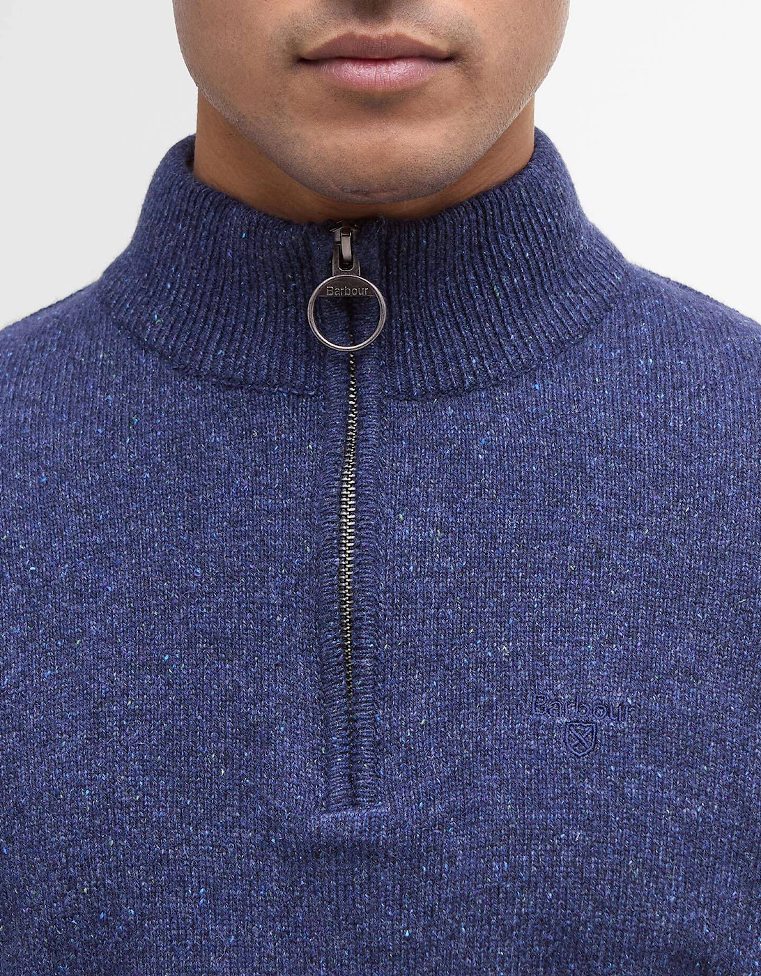 Tisbury Half Zip Knitted Jumper - Deep Blue