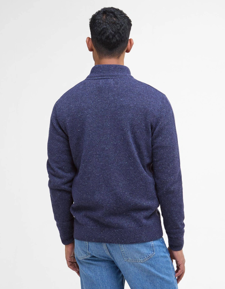 Tisbury Half Zip Knitted Jumper - Deep Blue