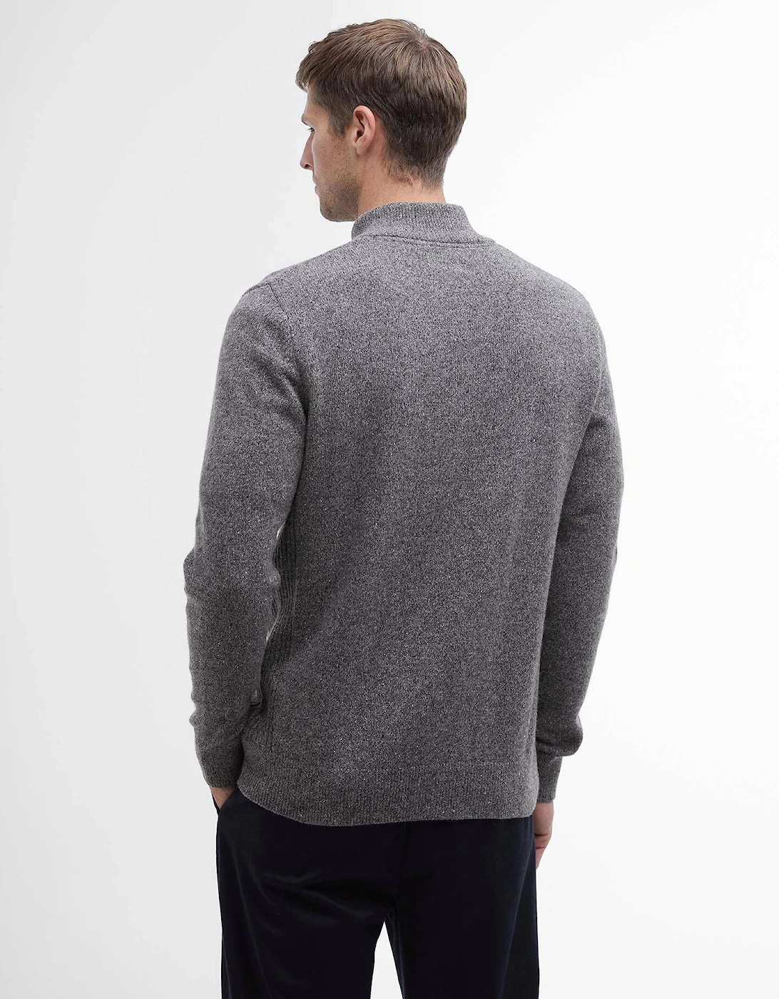 Tisbury Half Zip Knitted Jumper - Classic Grey