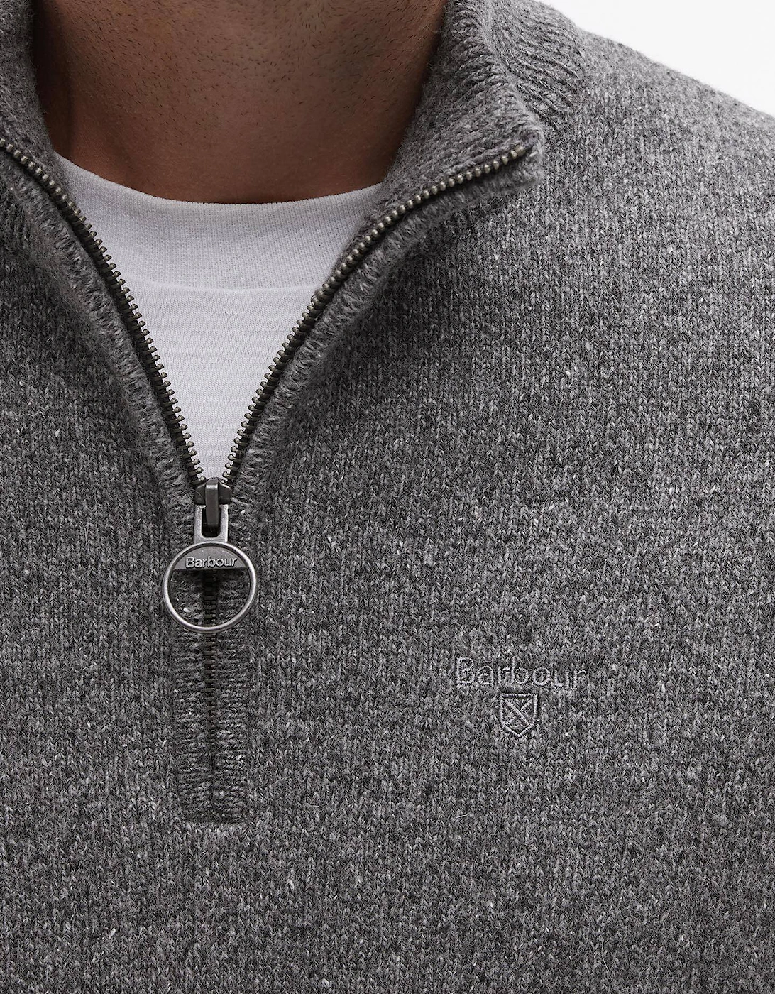 Tisbury Half Zip Knitted Jumper - Classic Grey
