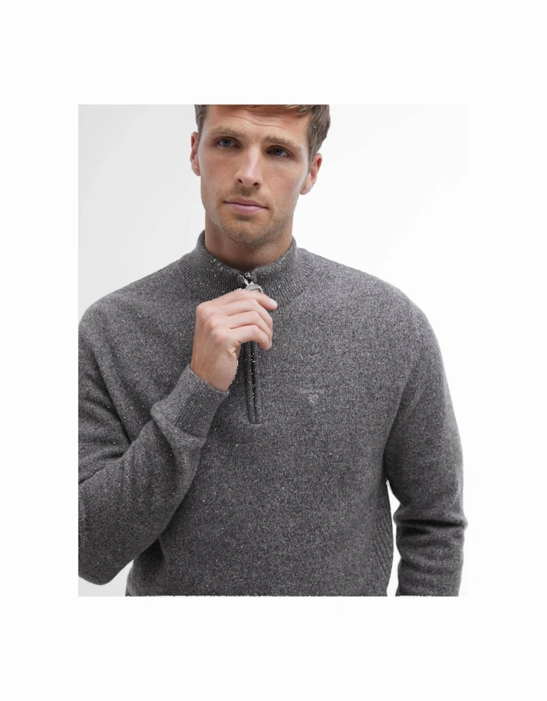 Tisbury Half Zip Knitted Jumper - Classic Grey
