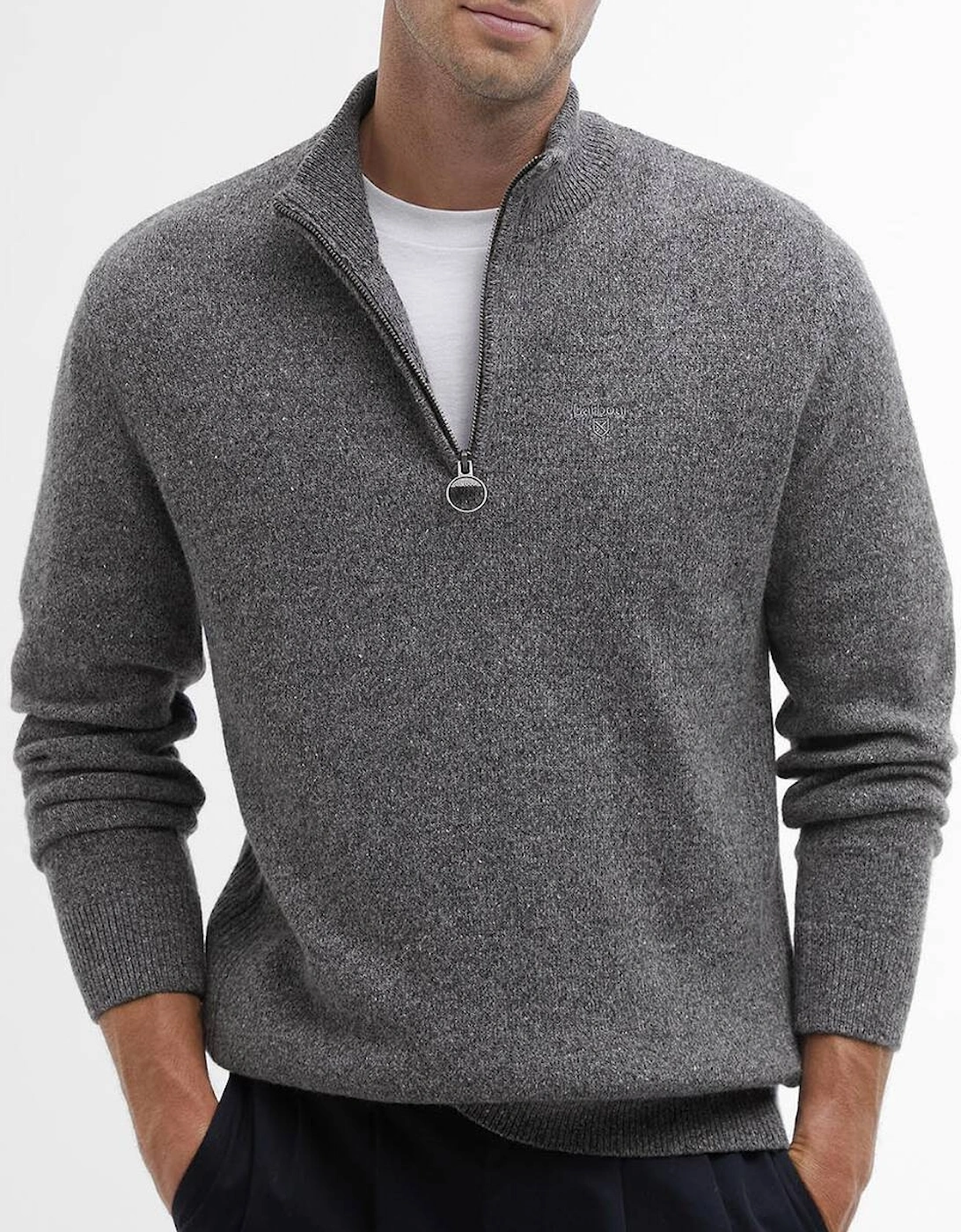 Tisbury Half Zip Knitted Jumper - Classic Grey, 6 of 5