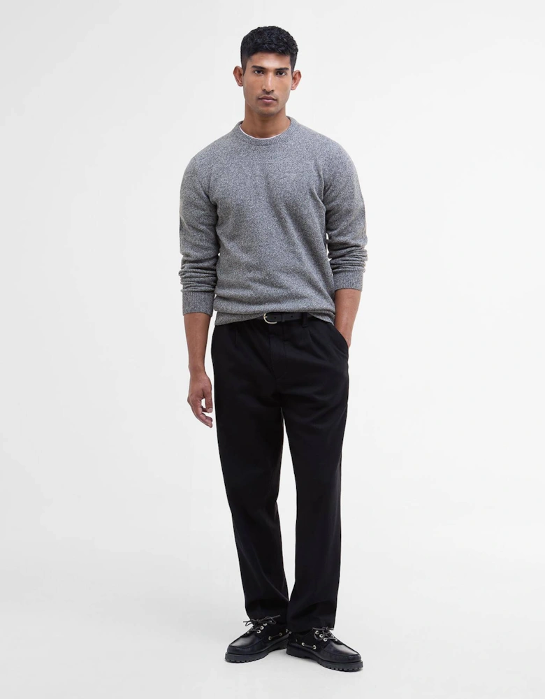 Tisbury Crew Neck Knitted Jumper - Classic Grey