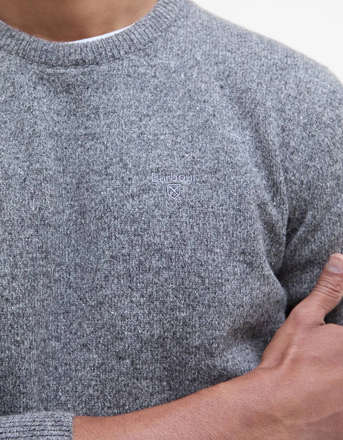 Tisbury Crew Neck Knitted Jumper - Classic Grey