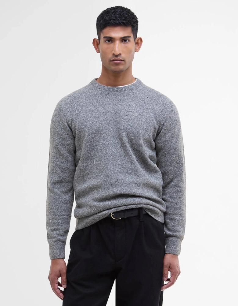 Tisbury Crew Neck Knitted Jumper - Classic Grey
