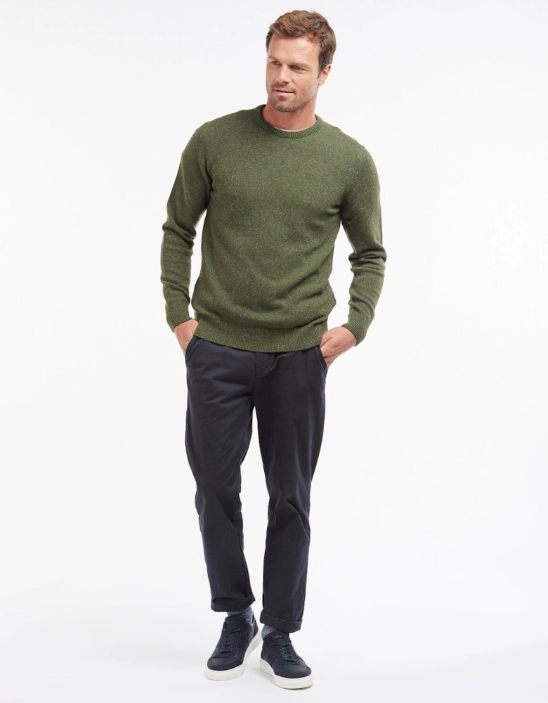 Tisbury Crew Neck Knitted Jumper - Forest Green