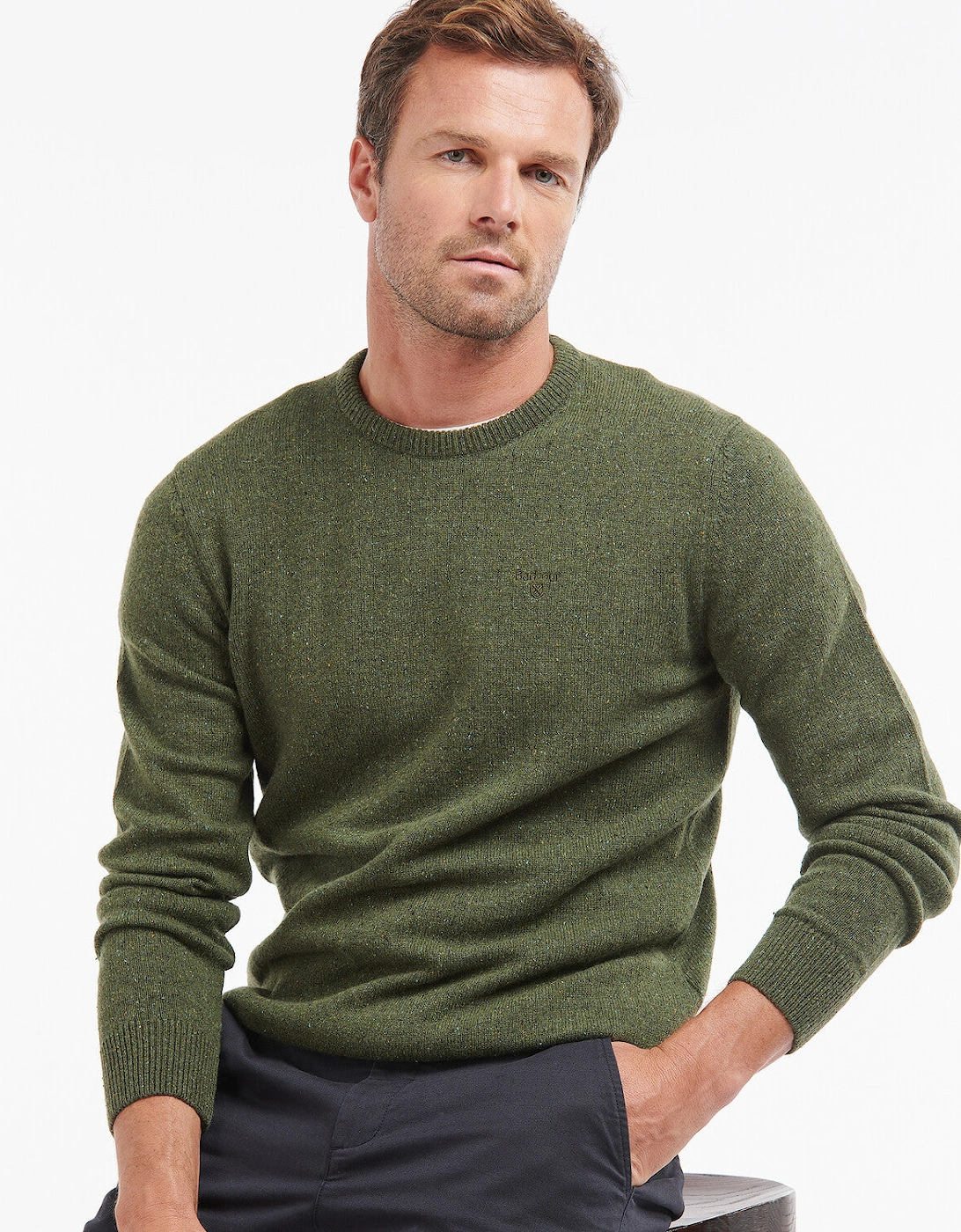 Tisbury Crew Neck Knitted Jumper - Forest Green, 8 of 7