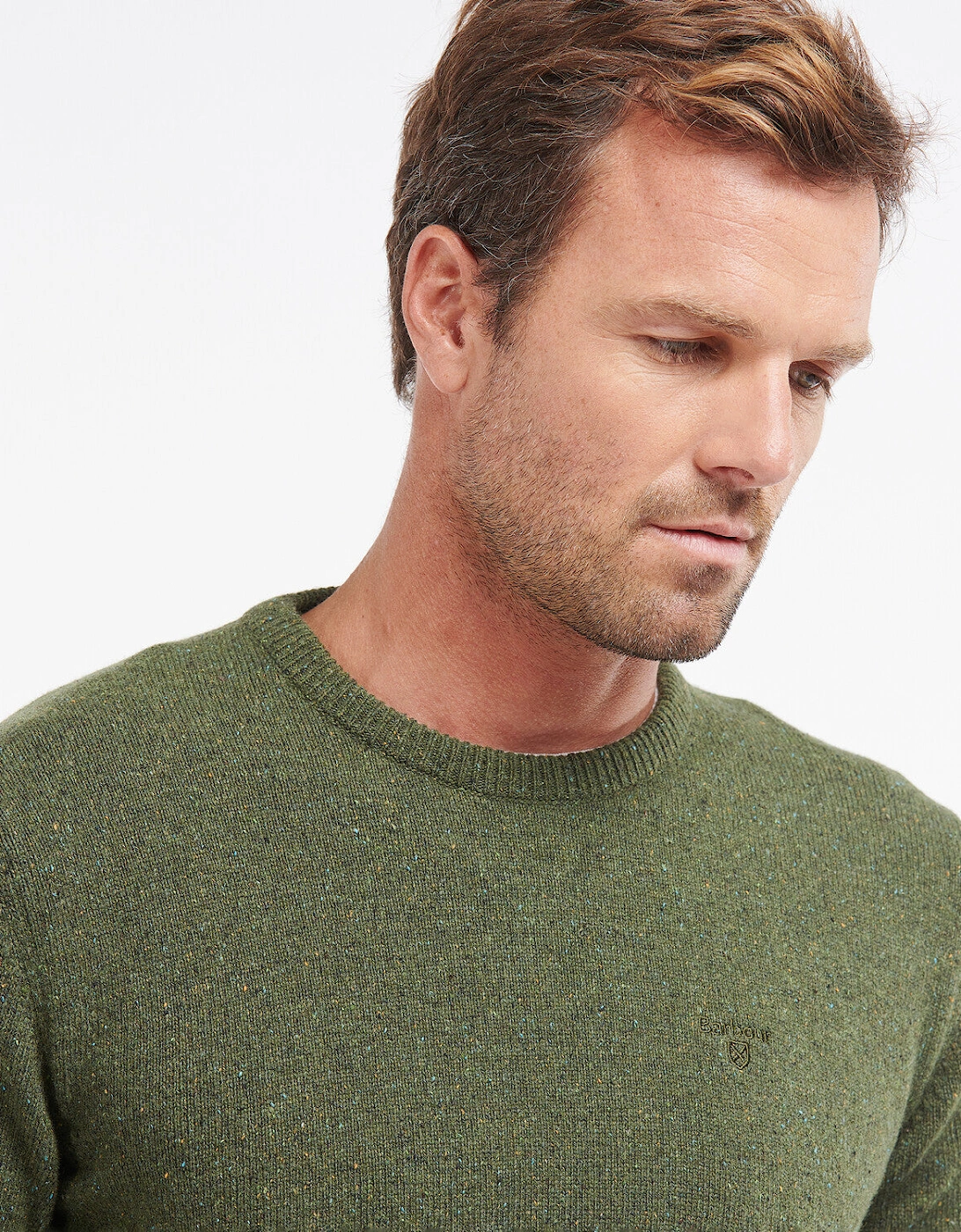 Tisbury Crew Neck Knitted Jumper - Forest Green