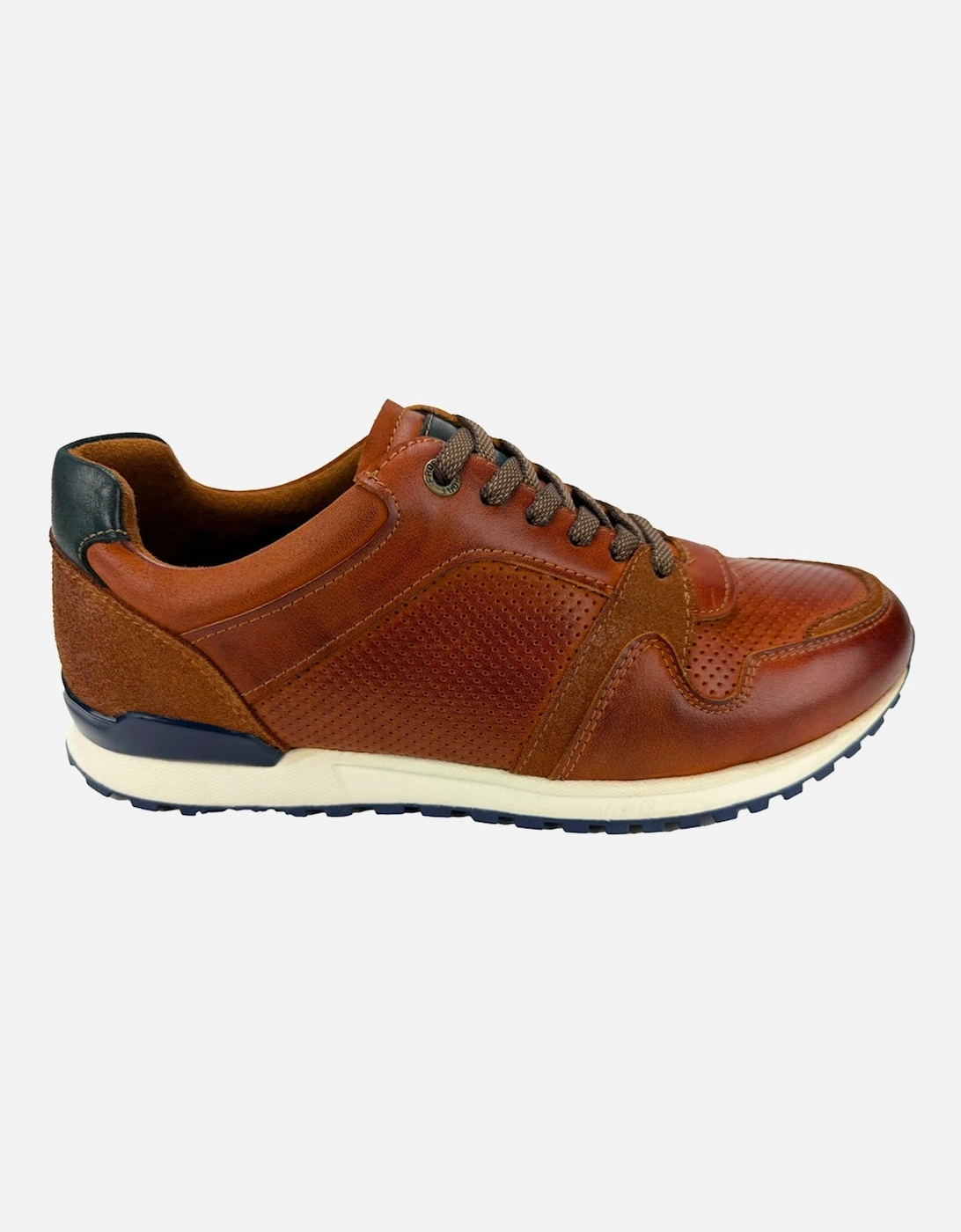 Pace Leather Trainer Shoe TAN, 4 of 3