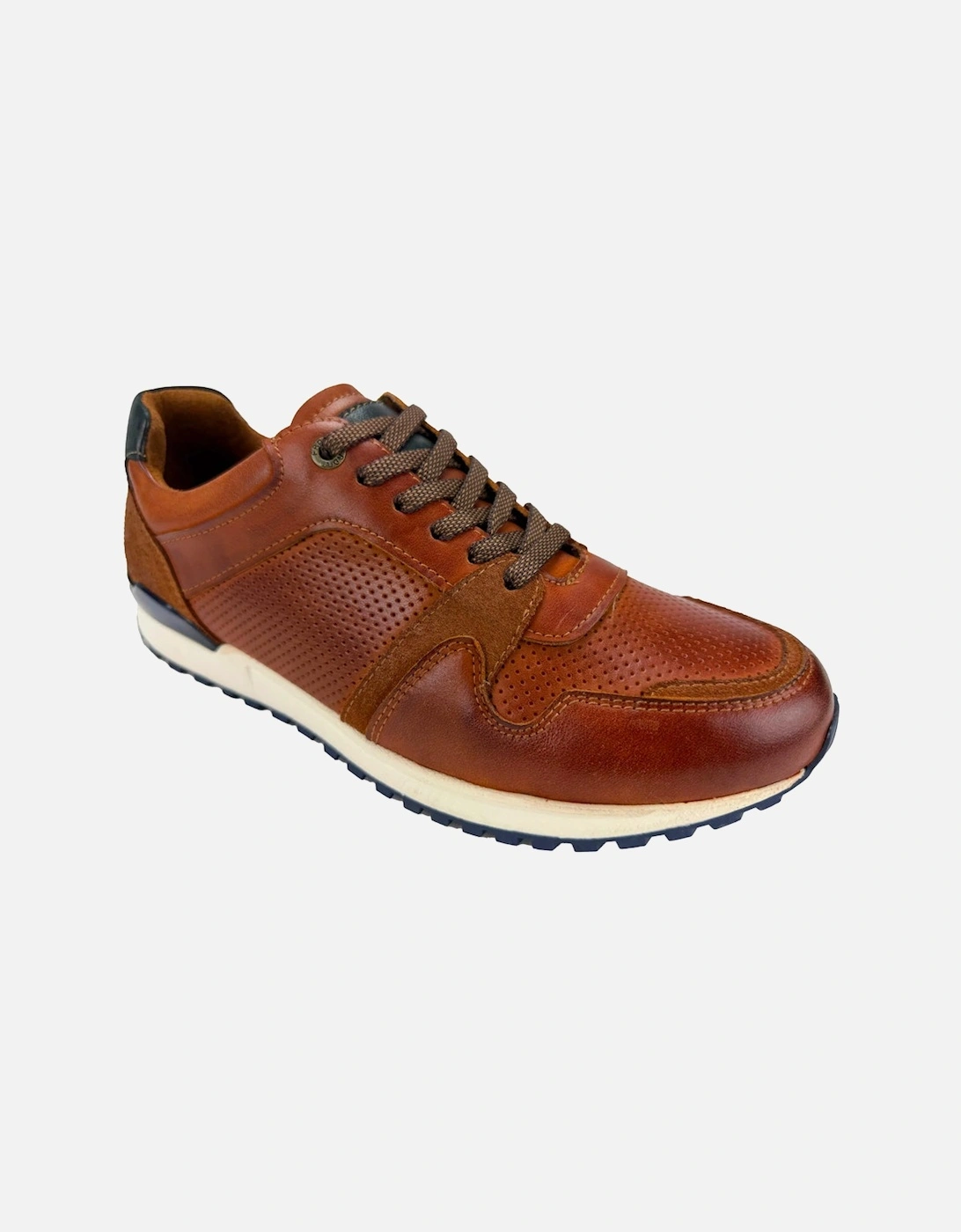 Pace Leather Trainer Shoe TAN