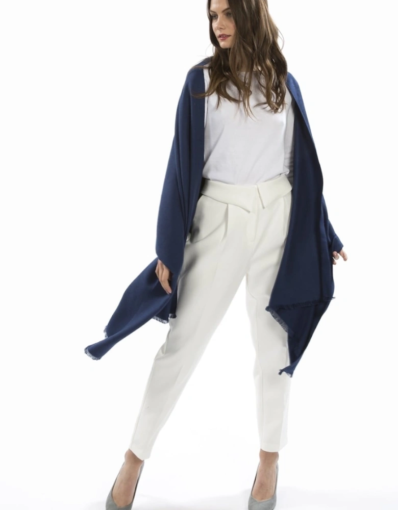 Blue Cashmere Blend Wrap