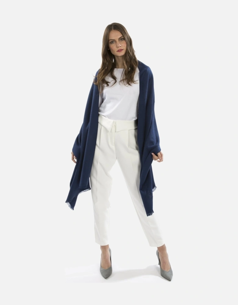 Blue Cashmere Blend Wrap
